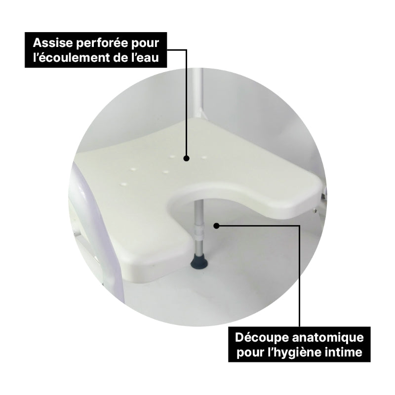 CHAISE DE DOUCHE PLIABLE TOBAGGO