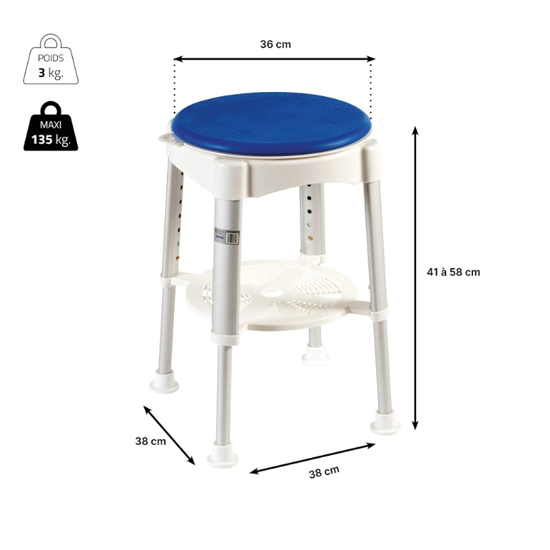 TABOURET PIVOTANT SANTORIN